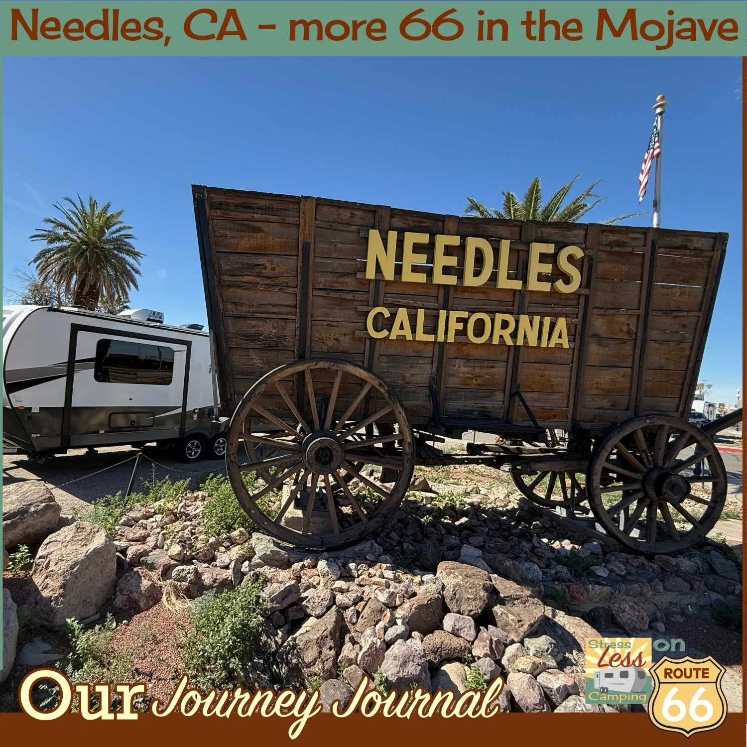Route 66 through Needles, California - El Garces, Wagon Wheel and